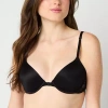 Arizona Body Cloud Kissed Front Close Push Up Demi Bra In Black
