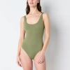 Arizona Body Cloud Kissed Thong Bodysuit In Green