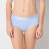 Arizona Body Cotton Elastic Waist Boyshort Panty In Blue