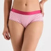 Arizona Body Cotton Elastic Waist Hipster Panty In Red