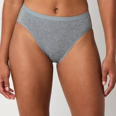 Arizona Body Cotton High Leg Panty In Gray