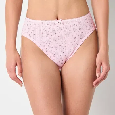 Arizona Body Cotton High Leg Panty In Pink