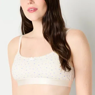Arizona Body Cotton Scoop Bralette In White