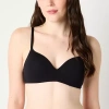 Arizona Body Cotton Wire Free T-shirt Bra In Black