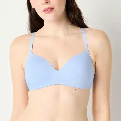 Arizona Body Cotton Wire Free T-shirt Bra In Blue