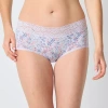 Arizona Body Cotton With Lace Boyshort Panty In Pink