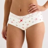 Arizona Body Cotton With Lace Boyshort Panty In White