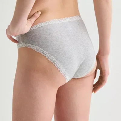 Arizona Body Cotton With Lace High Leg Bikini In Multi