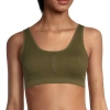 Arizona Body Henley Seamless Bralette In Green