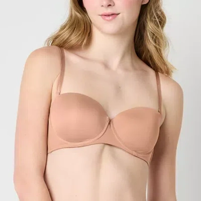 Arizona Body Micro Strapless Bra In Brown