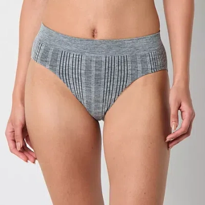 Arizona Body Seamless High Cut Bikini Panty In Gray