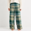 Arizona Body Womens Flannel Juniors Pajama Pants In Green