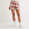 Arizona Body Womens Flannel Juniors Pajama Shorts In White