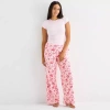 Arizona Body Womens Flannel Juniors Pajama Pants In Pink