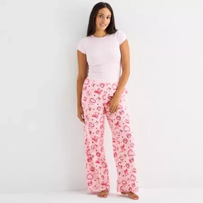 Arizona Body Womens Flannel Pajama Pants In Pink