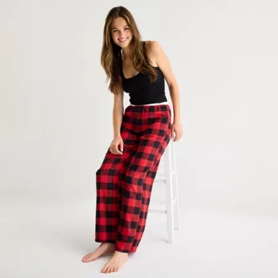 Arizona Body Womens Flannel Pajama Pants In Red