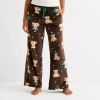 Arizona Body Womens Fleece Juniors Pajama Pants In Brown