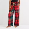 Arizona Body Womens Fleece Juniors Pajama Pants In Red