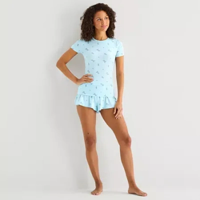 Arizona Cloud Kissed Womens Juniors Pajama Shorts In Multi