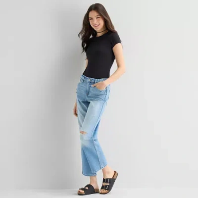 Arizona Curvy Womens Juniors High Rise Curvy Fit Jean In Blue