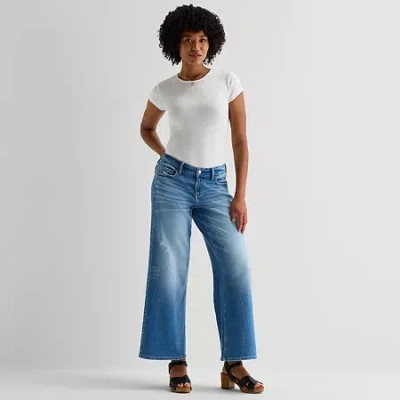 Arizona Curvy Womens Juniors Low Rise Curvy Fit Jean In Blue