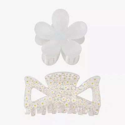 Arizona Daisy 2-pc. Hair Clip In White