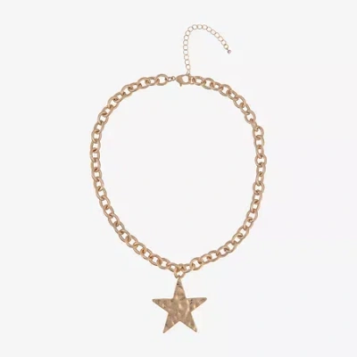 Arizona Girls Star 16 Inch Pendant Necklace In Gold