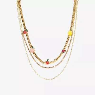 Arizona Gold Tone Fruit Womens Cherries 3-pc. Necklace Set