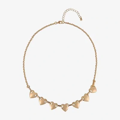 Arizona Gold Tone Womens 18 Inch Collar Necklace In Yellow