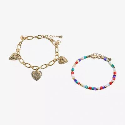 Arizona Gold Tone Womens 2-pc. Bracelet Set