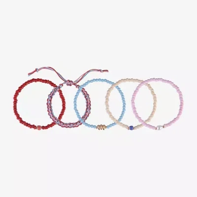 Arizona Gold Tone Womens 5-pc. Bracelet Set In Multi