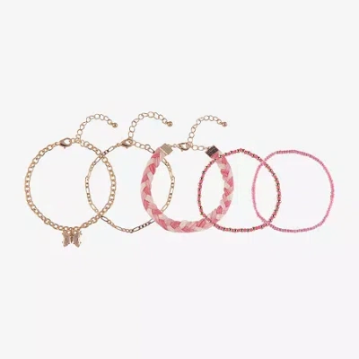 Arizona Gold Tone Womens 5-pc. Bracelet Set In Multi