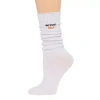 Arizona Halloween Slouch Womens 1 Pair Crew Socks In White