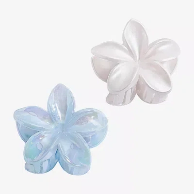 Arizona Hibiscus Flower 2-pc. Hair Clip In White