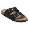 Arizona Jean Co Fireside Womens Footbed Sandals In Black