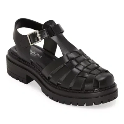 Arizona Jean Co Womens Barcer Strap Sandals In Black
