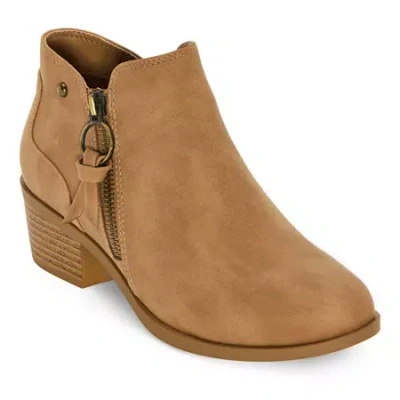 Arizona Jean Co Womens Harrison Stacked Heel Booties In Blue