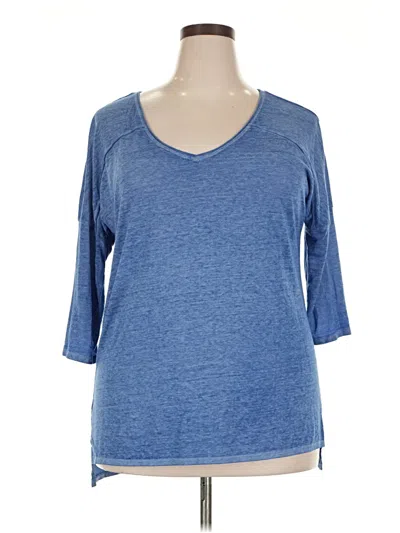 Pre-owned Arizona Jean Company 3/4 Sleeve T-shirt In Blue