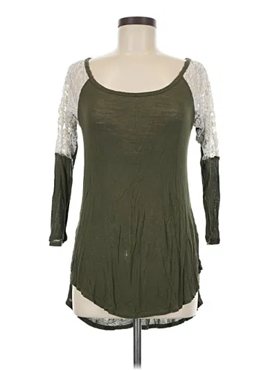 Pre-owned Arizona Jean Company 3/4 Sleeve T-shirt In Green