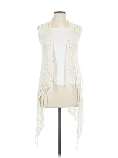 Pre-owned Arizona Jean Company Cardigan Sweater In White