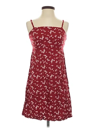 Pre-owned Arizona Jean Company Casual Dress In Burgundy