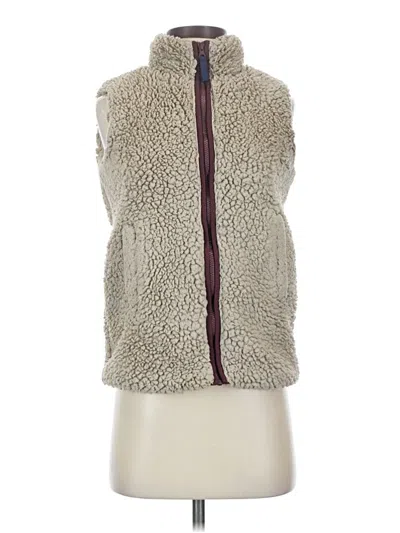 Pre-owned Arizona Jean Company Faux Fur Vest In Ivory