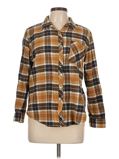 Pre-owned Arizona Jean Company Long Sleeve Button Down Shirt In Brown