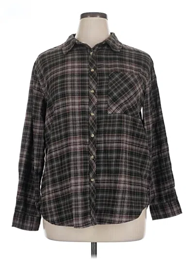 Pre-owned Arizona Jean Company Long Sleeve Button Down Shirt In Gray
