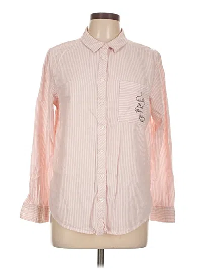 Pre-owned Arizona Jean Company Long Sleeve Button Down Shirt In Pink