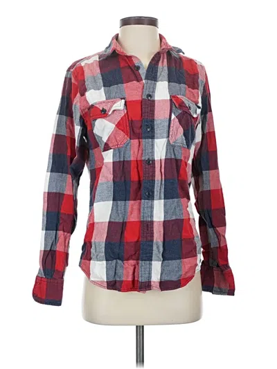 Pre-owned Arizona Jean Company Long Sleeve Button Down Shirt In Red