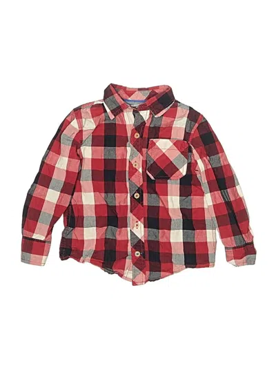 Pre-owned Arizona Jean Company Kids' Long Sleeve Button Down Shirt In Red