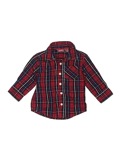 Pre-owned Arizona Jean Company Babies' Long Sleeve Button Down Shirt In Red
