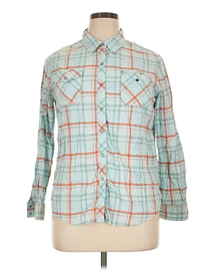 Pre-owned Arizona Jean Company Long Sleeve Button Down Shirt In Teal
