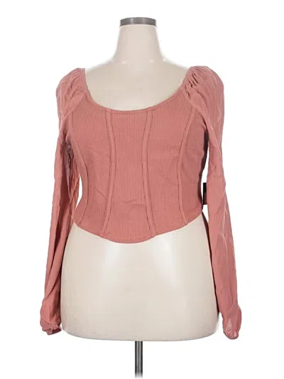 Arizona Jean Company Long Sleeve Top In Pink